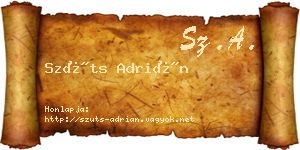 Szüts Adrián névjegykártya